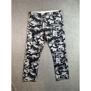 Levis Pants Mens 34x32 Gray Camo Straight Leg Chino Casual Button Levi's Tag